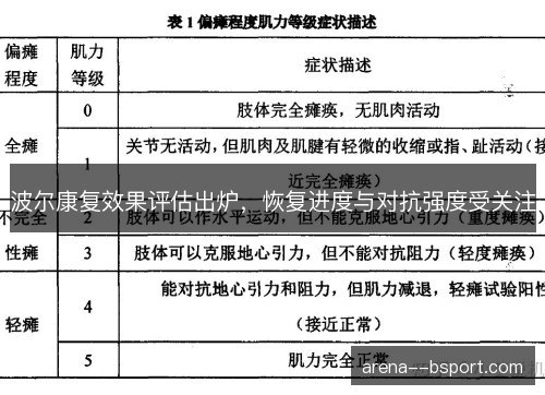 波尔康复效果评估出炉,恢复进度与对抗强度受关注 波尔康复效果评估出炉,恢复进度与对抗强度受关注
